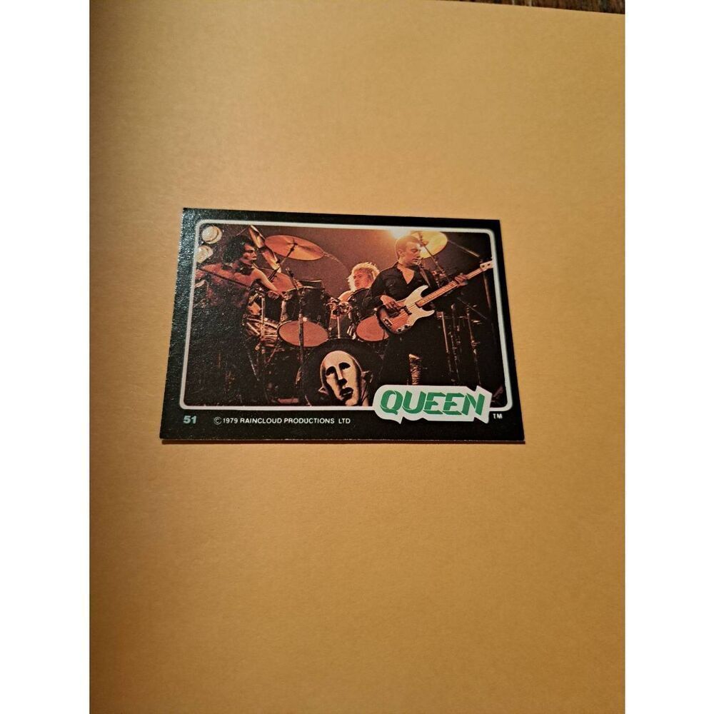 Vintage 1979 Raincloud Productions Queen Trading Card #51 Rock Band Memorabilia